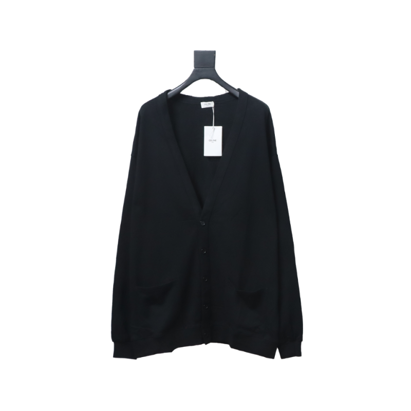  Celine CE 23FW back letter print cardigan Hoodie