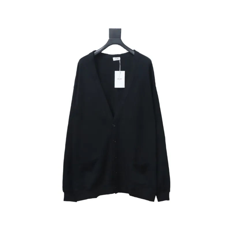  Celine CE 23FW back letter print cardigan Hoodie
