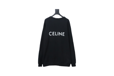 Celine CE 23FW back letter print cardigan Hoodie 01