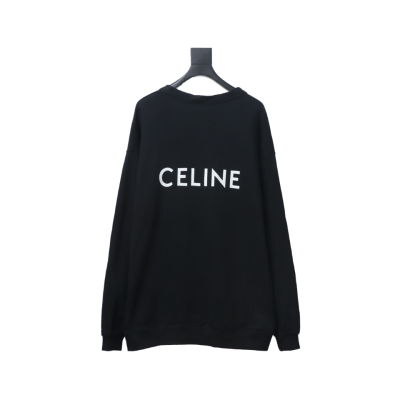  Celine CE 23FW back letter print cardigan Hoodie 01
