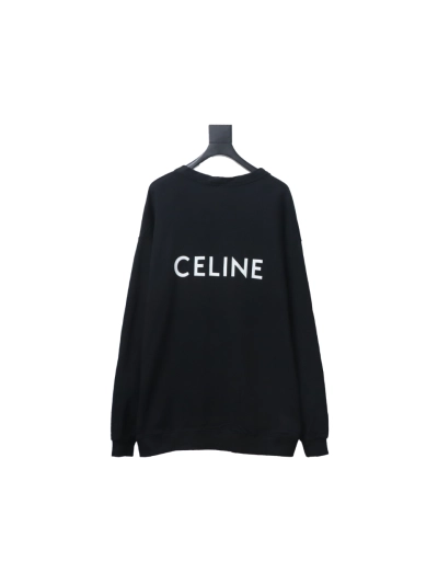 Celine CE 23FW back letter print cardigan Hoodie 01
