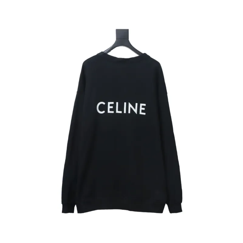  Celine CE 23FW back letter print cardigan Hoodie