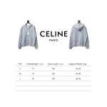  Celine CE basic letter zipper hooded sweatshirt Hoodie