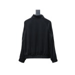  Celine CE letter embroidery half zipper sweatshirt Hoodie