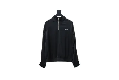 Celine CE letter embroidery half zipper sweatshirt Hoodie 01