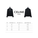  Celine CE letter embroidery half zipper sweatshirt Hoodie