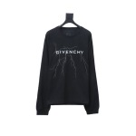  Givenchy 23 reflective lightning round neck sweatshirt Hoodie