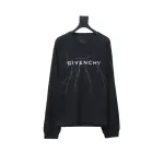  Givenchy 23 reflective lightning round neck sweatshirt Hoodie