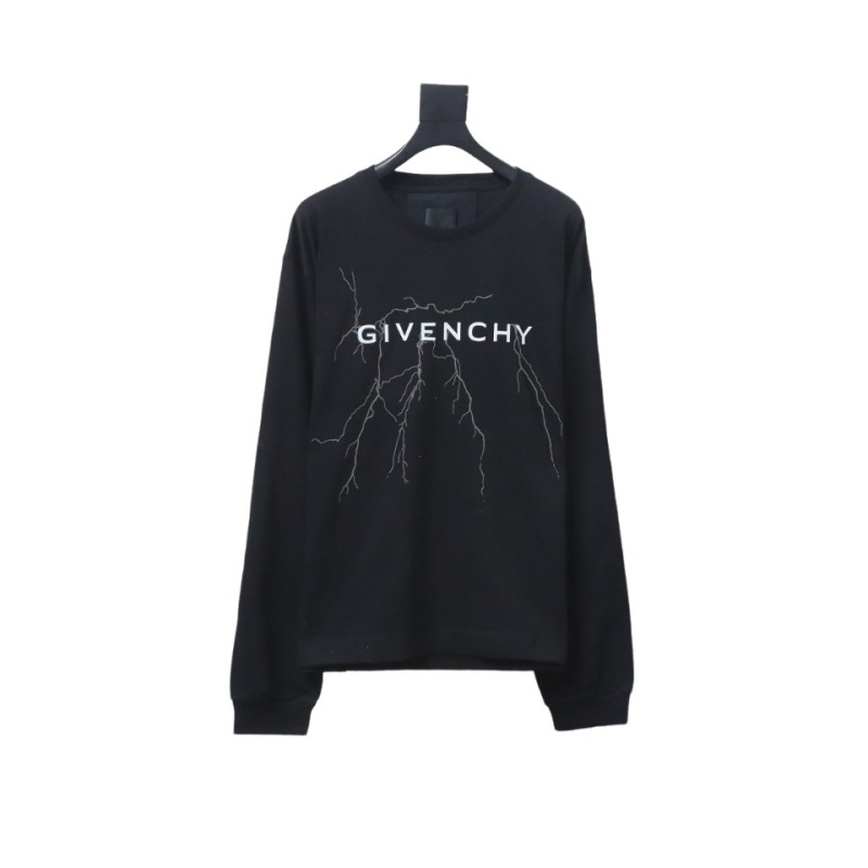  Givenchy 23 reflective lightning round neck sweatshirt Hoodie