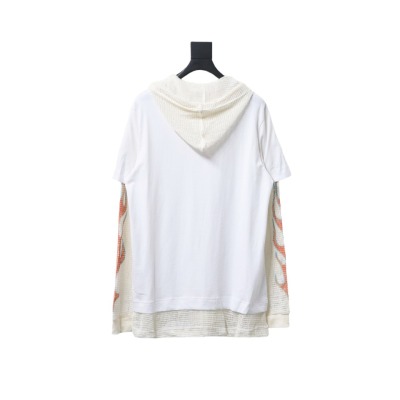  Givenchy 23FW stacked flame mesh sleeve splicing hooded sweatshirt Hoodie 02