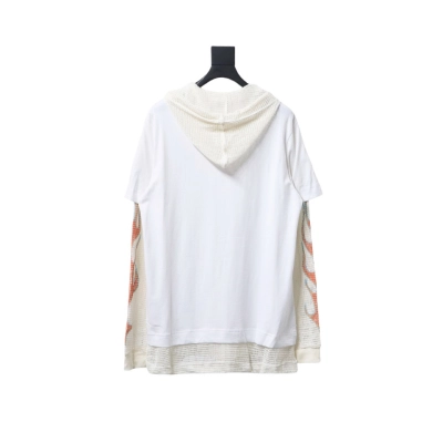 Givenchy 23FW stacked flame mesh sleeve splicing hooded sweatshirt Hoodie 02