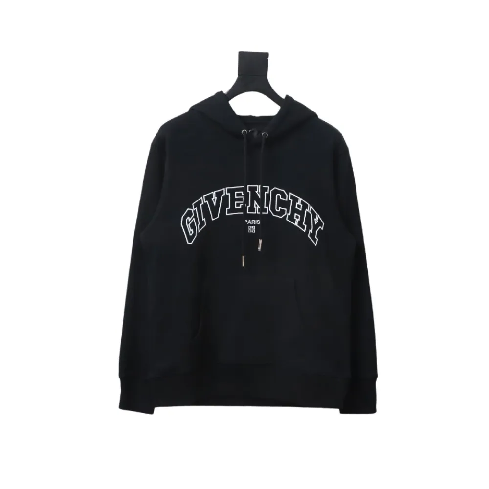  Givenchy 24FW classic English embroidered hooded sweatshirt Hoodie
