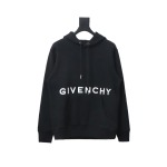  Givenchy 24FW classic front and back three-dimensional embroidered hooded sweatshirt Hoodie