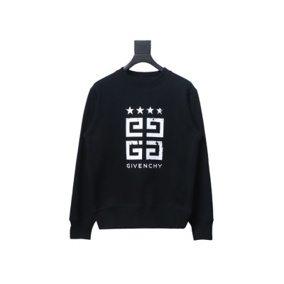  Givenchy 24FW retro distressed 4G star print round neck sweatshirt Hoodie 01