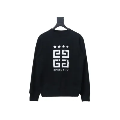  Givenchy 24FW retro distressed 4G star print round neck sweatshirt Hoodie 01