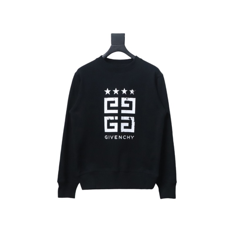  Givenchy 24FW retro distressed 4G star print round neck sweatshirt Hoodie