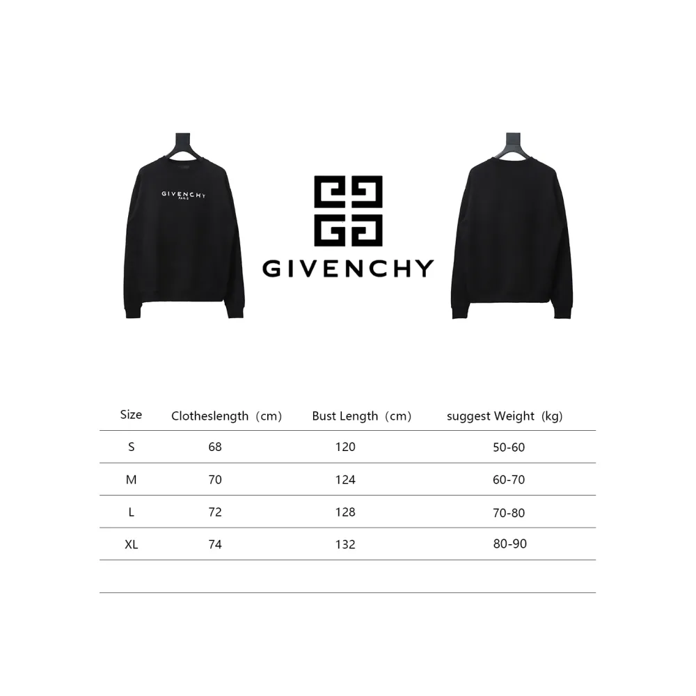  Givenchy damaged letter round neck sweatshirt 1901 Hoodie