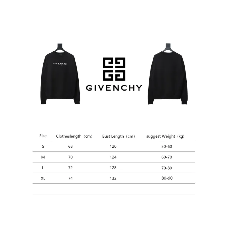 Givenchy damaged letter round neck sweatshirt 1901 Hoodie