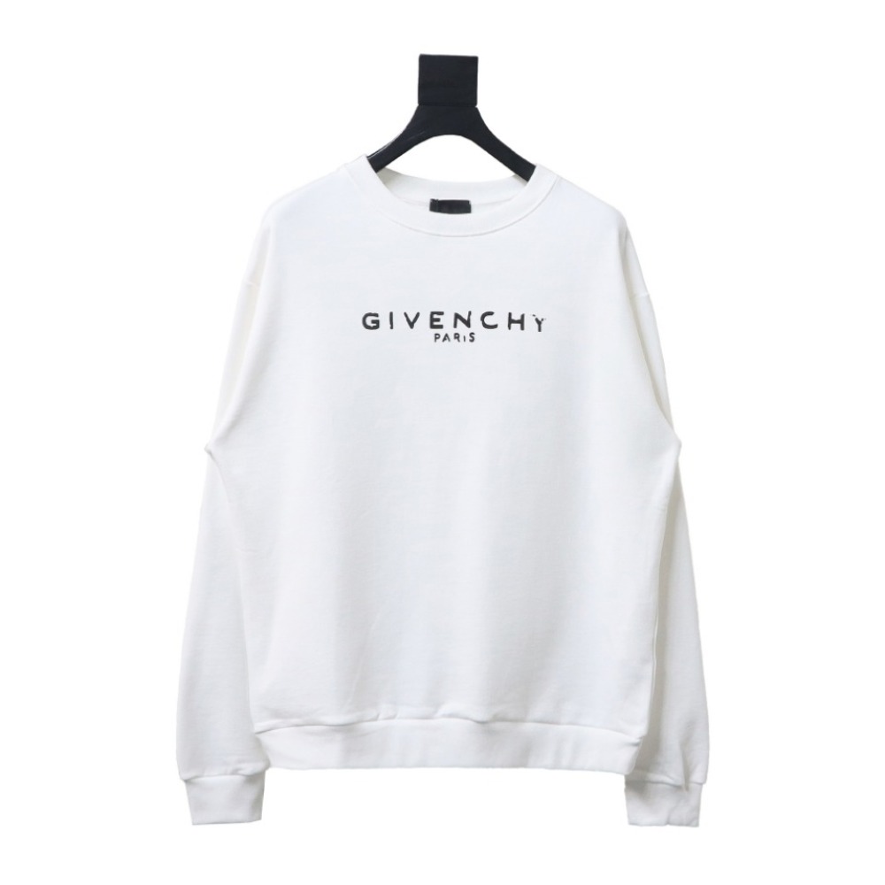  Givenchy damaged letter round neck sweatshirt 1902 Hoodie