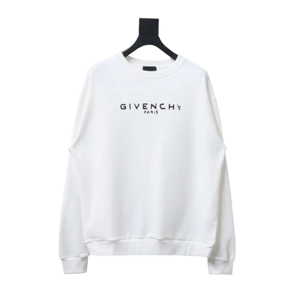  Givenchy damaged letter round neck sweatshirt 1902 Hoodie