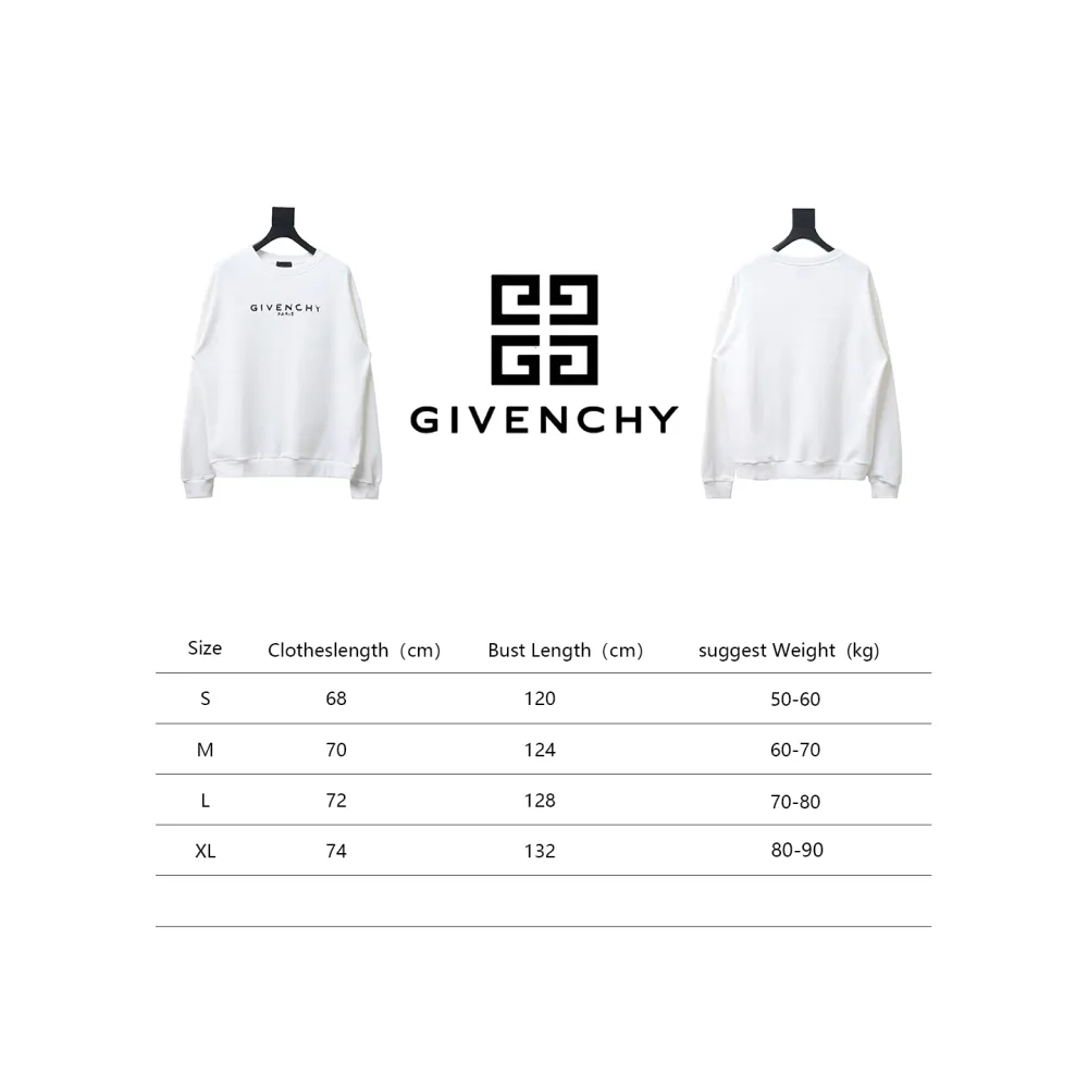  Givenchy damaged letter round neck sweatshirt 1902 Hoodie