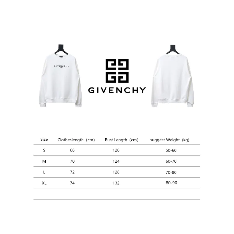  Givenchy damaged letter round neck sweatshirt 1902 Hoodie