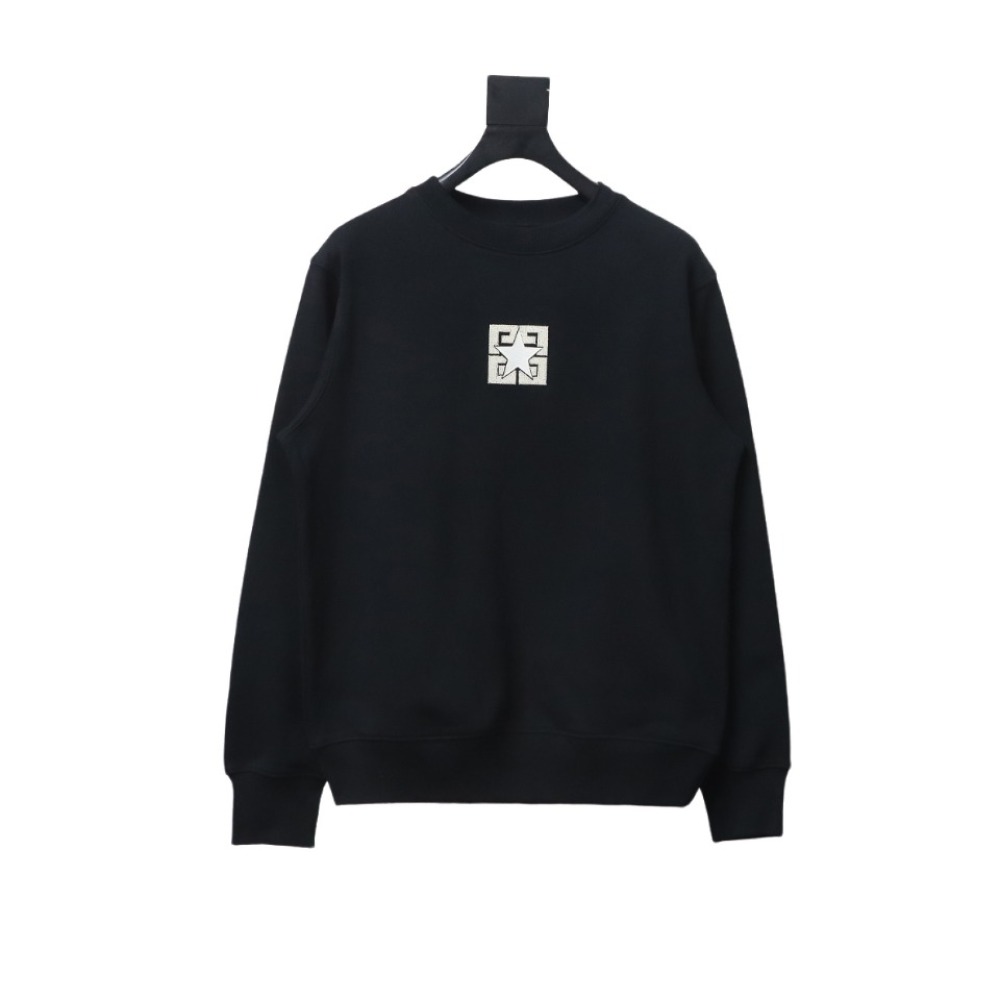  Givenchy GFC 4G five-pointed star double needle embroidered round neck sweatshirt Hoodie