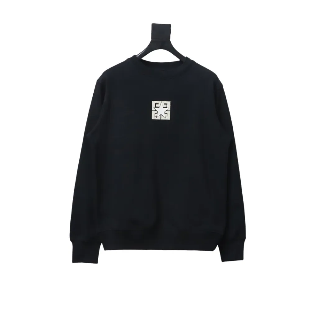  Givenchy GFC 4G five-pointed star double needle embroidered round neck sweatshirt Hoodie
