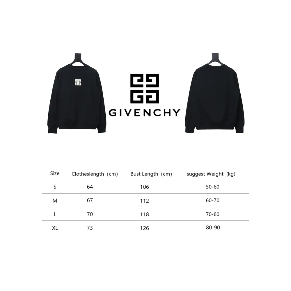  Givenchy GFC 4G five-pointed star double needle embroidered round neck sweatshirt Hoodie