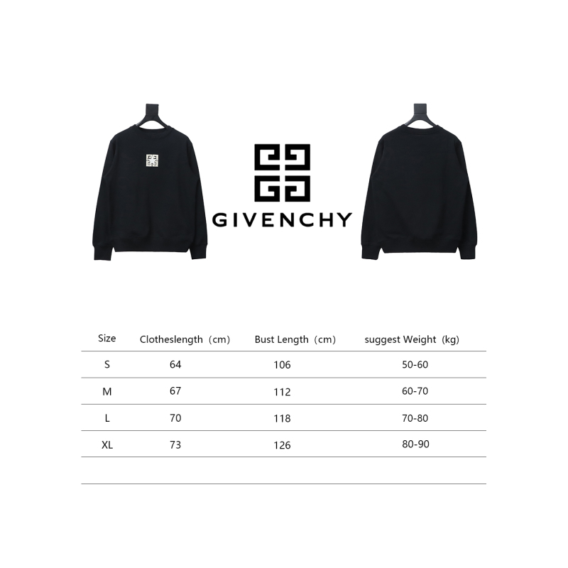  Givenchy GFC 4G five-pointed star double needle embroidered round neck sweatshirt Hoodie