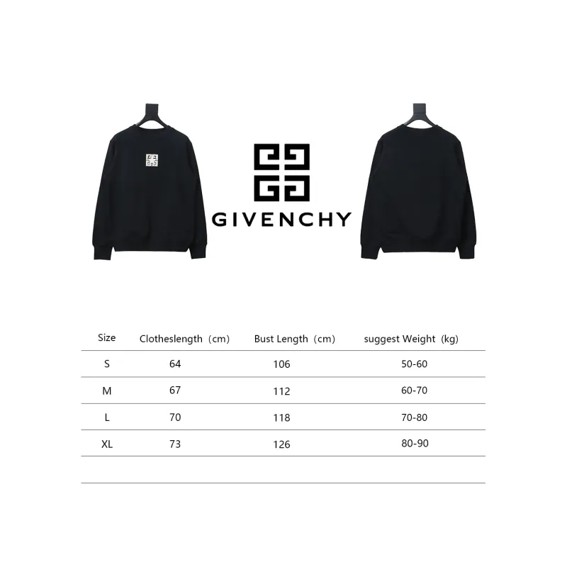  Givenchy GFC 4G five-pointed star double needle embroidered round neck sweatshirt Hoodie