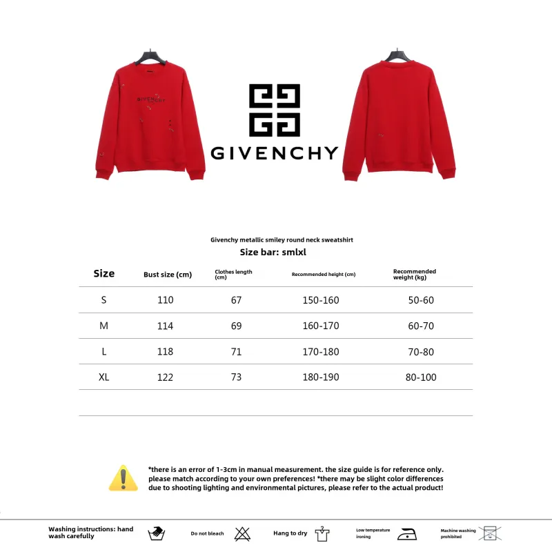  Givenchy metal smiley face round neck sweatshirt 1902 Hoodie