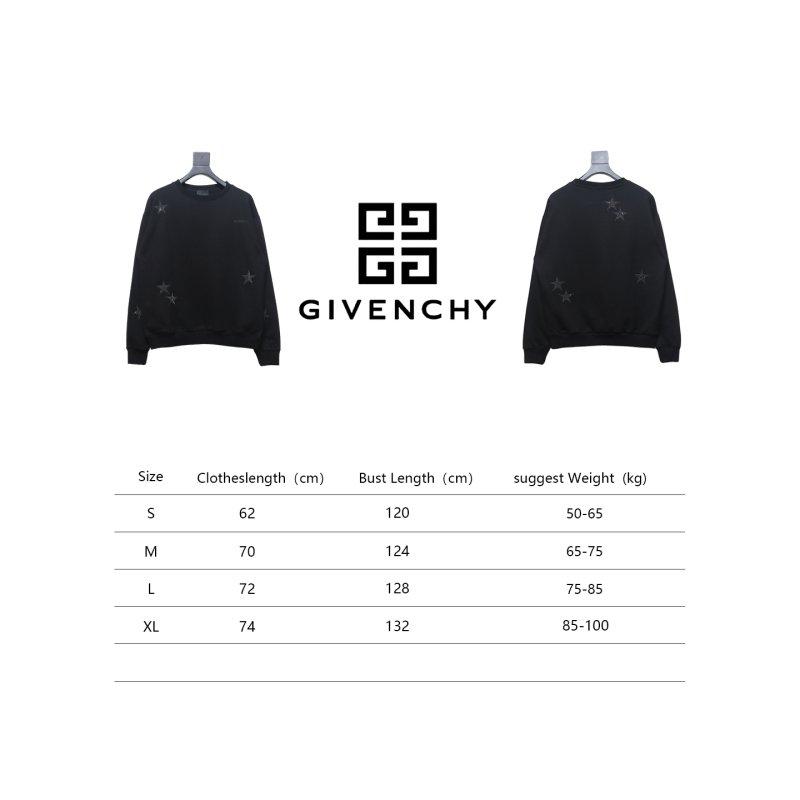  Givenchy star embroidered round neck sweatshirt 1 Hoodie