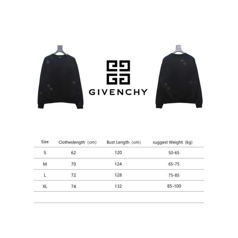  Givenchy star embroidered round neck sweatshirt 1 Hoodie