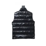  Moncler black flocking label top stand collar Vest Down Jacket