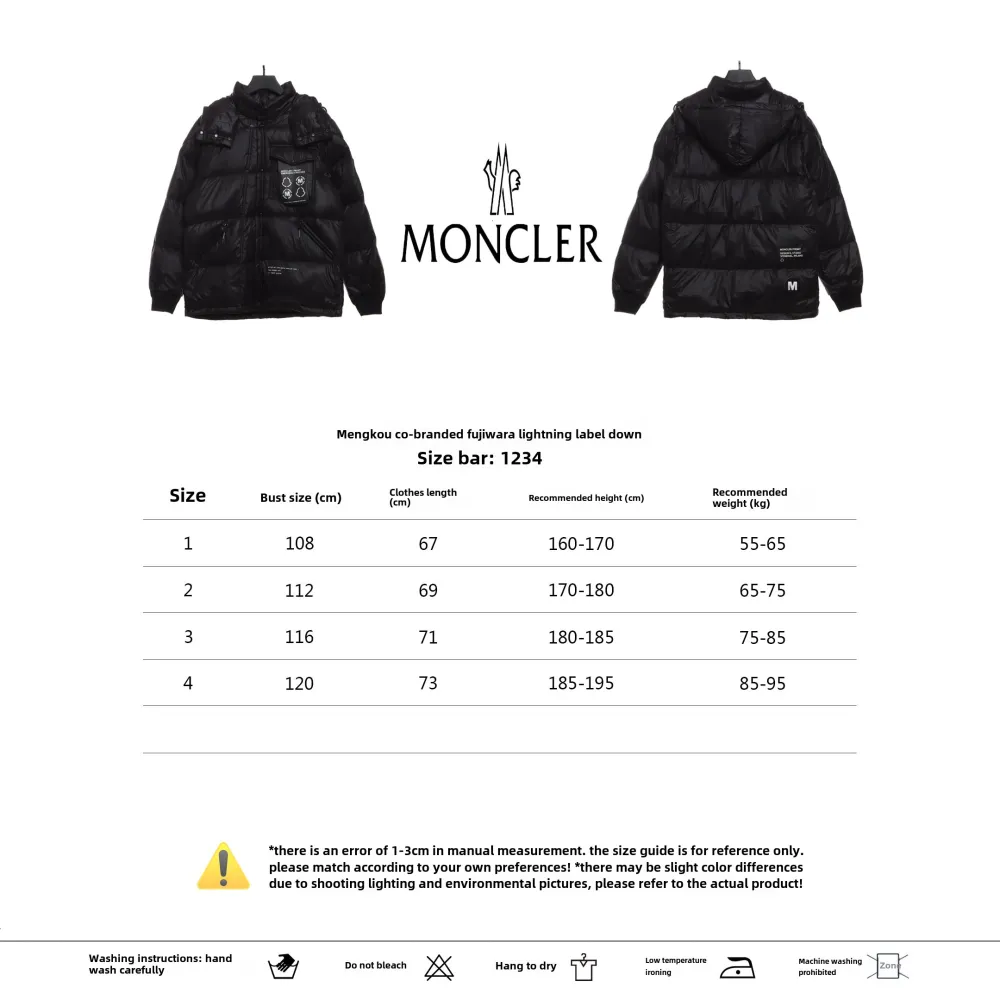  Moncler joint Fujiwara Hiroshi lightning label down jacket
