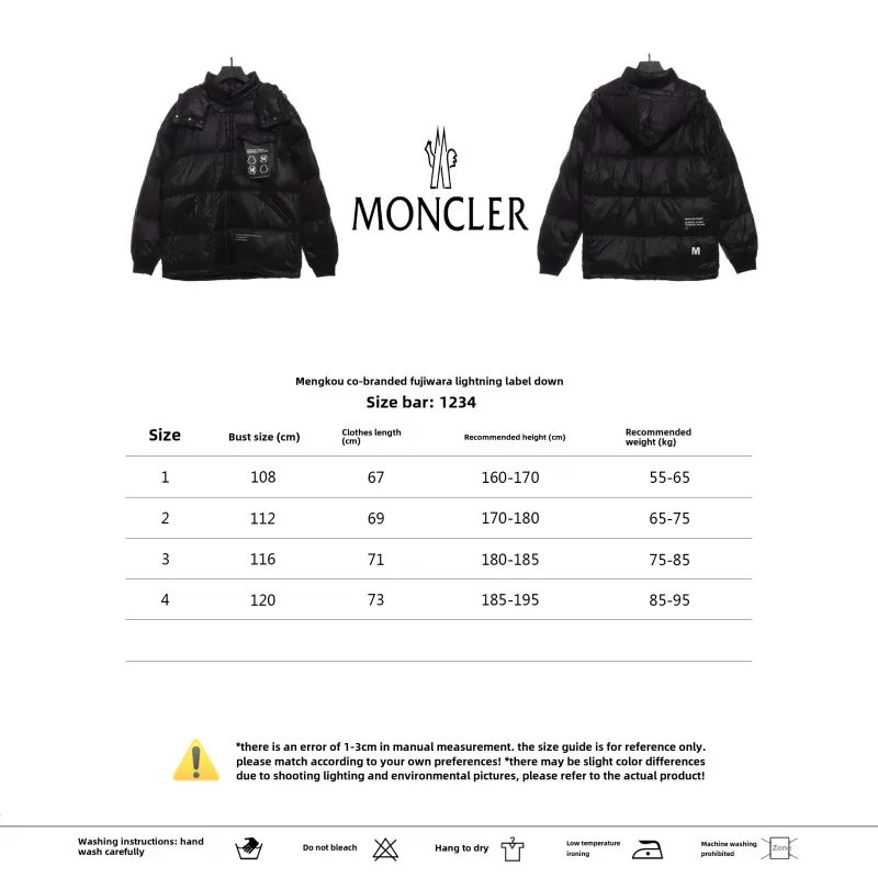  Moncler joint Fujiwara Hiroshi lightning label down jacket