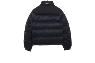 Moncler label patchwork color stand collar down jacket 02