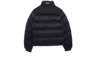 Moncler label patchwork color stand collar down jacket 02