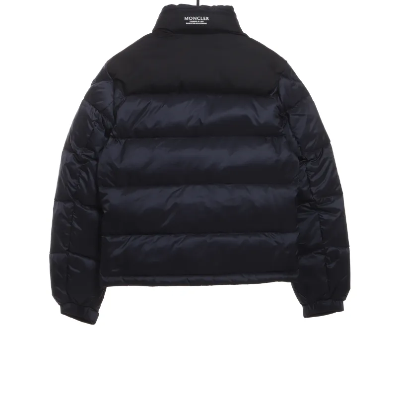  Moncler label patchwork color stand collar down jacket