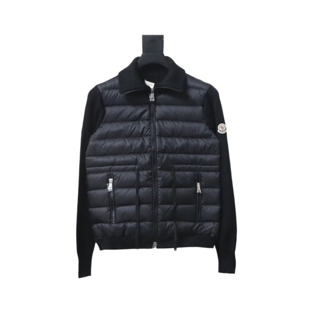 Moncler new knitted patchwork thin down jacket