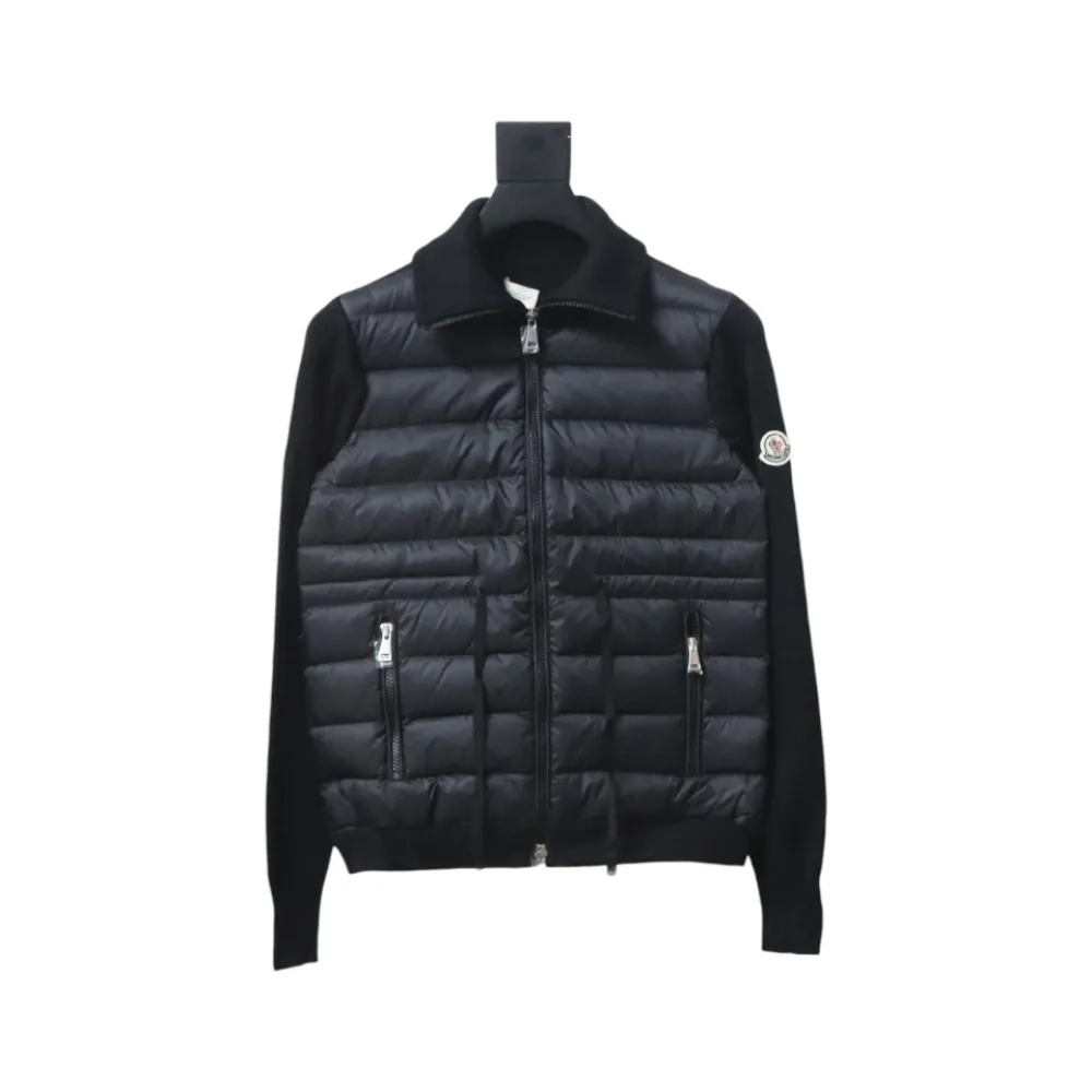  Moncler new knitted patchwork thin down jacket