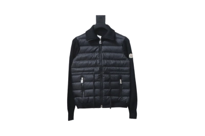 Moncler new knitted patchwork thin down jacket 01