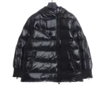  Moncler oblique zipper pink lining down jacket