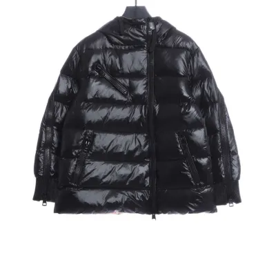 【Flash Sale】Moncler oblique zipper pink lining down jacket 01