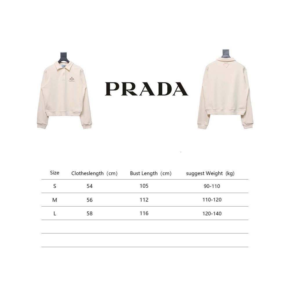 Prada 24Fw distressed logo print lapel sweatshirt Hoodie