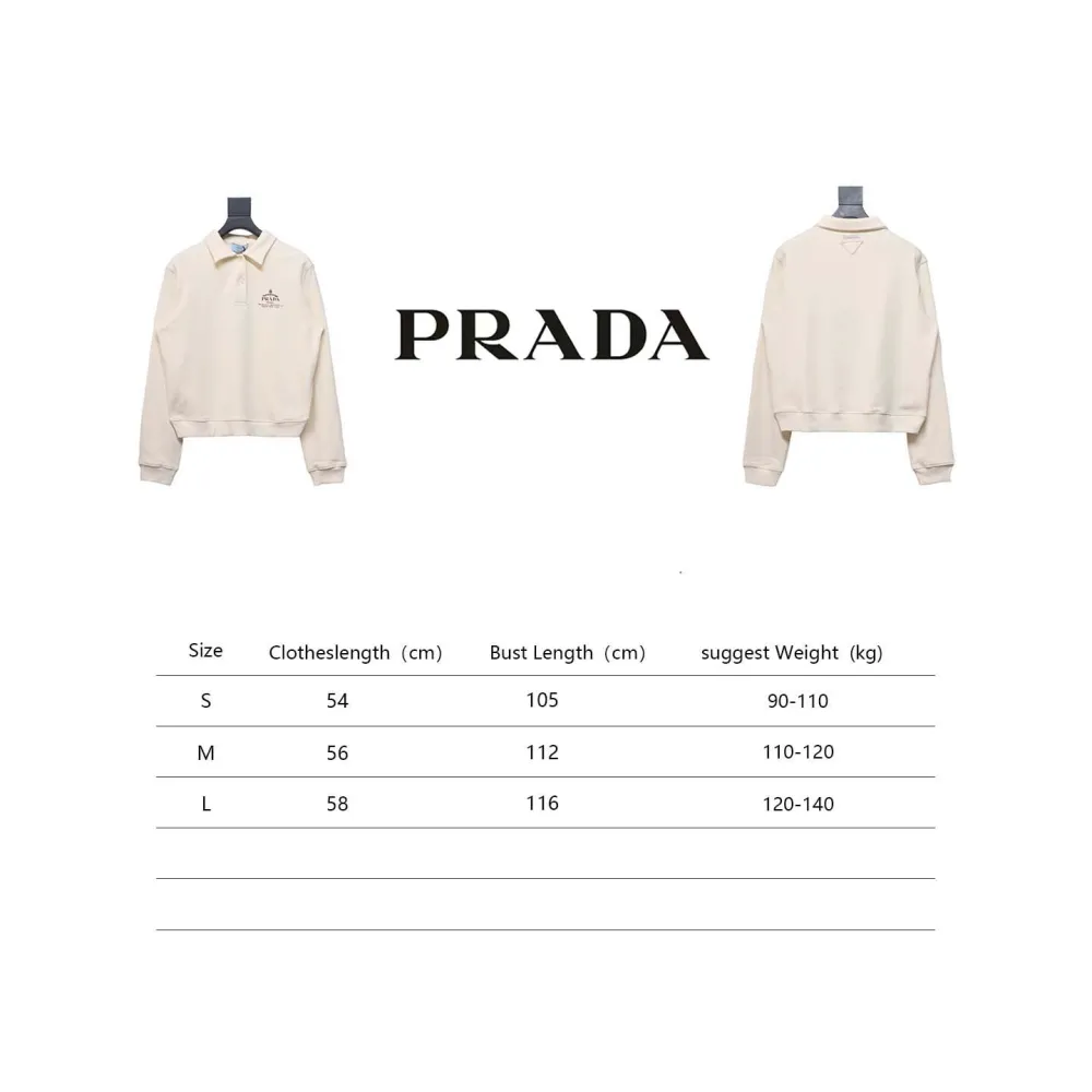  Prada 24Fw distressed logo print lapel sweatshirt Hoodie