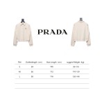 Prada 24Fw distressed logo print lapel sweatshirt Hoodie