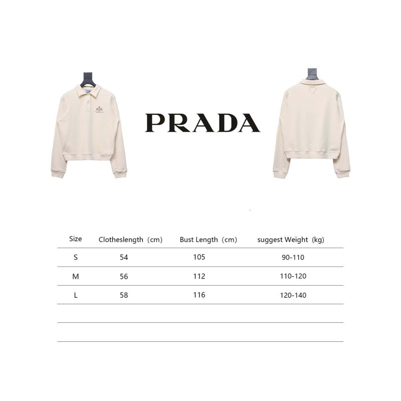 Prada 24Fw distressed logo print lapel sweatshirt Hoodie