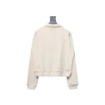  Prada 24Fw distressed logo print lapel sweatshirt Hoodie